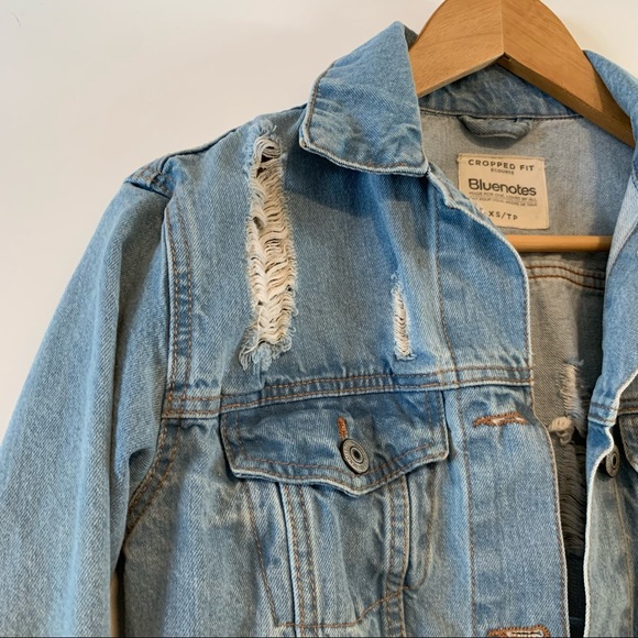 Bluenotes | Distressed Crop Jean Jacket - Picture 2 of 13